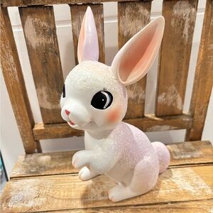 New! Vintage Retro Style Glitter Easter Bunny Light Purple